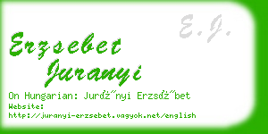 erzsebet juranyi business card